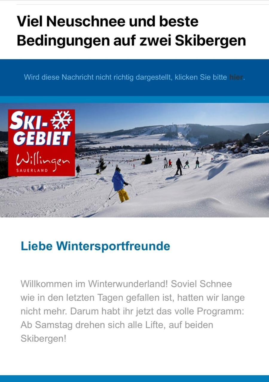 Willinger Perle 69 Lägenhet Willingen  Exteriör bild